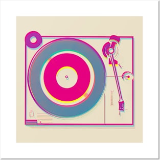 turntable offset cmyk graphic Posters and Art